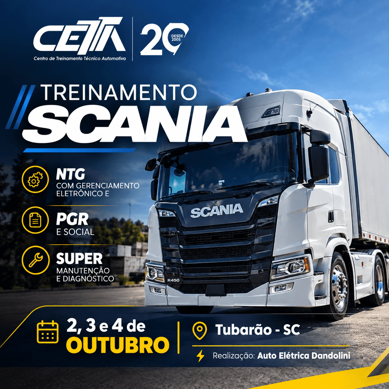 Treinamento SCANIA – com Gerenciamento Eletrônico e Edições de Arquivos